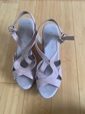 Restricted Women's Blush Pink Curved Strap Heels